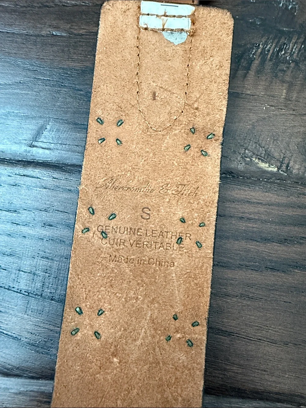 Abercrombie & Fitch Brown Studded Leather Belt